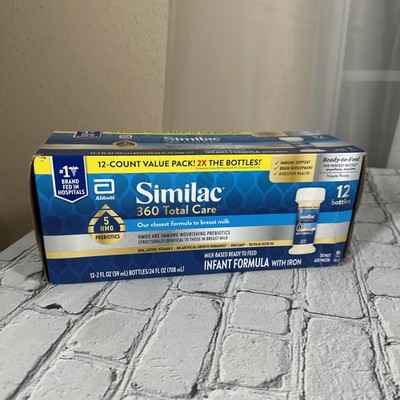 Similac 360 Total Care Infant Formula, Has 5 HMO 2 Fl Oz (Pack of 12)  Exp 04/27
