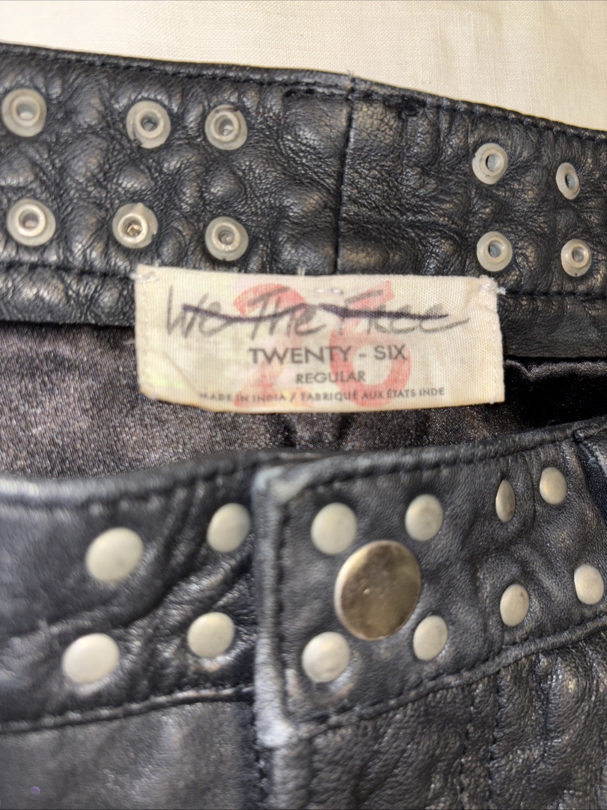 We The People/Free People Genuine Black Leather Ladies Pants “Cowboy Style “ image 2
