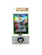 2013 Bowman Chrome ZACK WHEELER Rookie Green Refractor JSY # MATCH 45/75 BGS 9.5