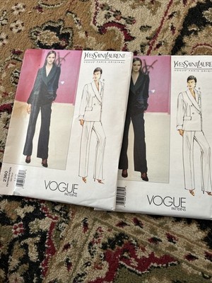 Vogue Yves Saint Laurent Pattern (2) 2360 Size 6-8-10 And 12-14-16 Never Cut