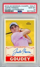 2016 UD Goodwin Champions JUSTIN THOMAS RC Rookie Goudey Autographs AUTO PSA 10