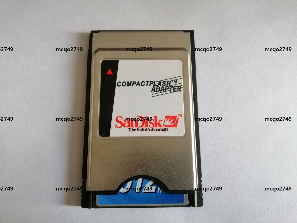 Transcend Industrial 512MB CF Mit Compact Flash Card Adapter PCMCIA Karte