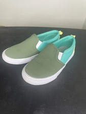 Cat  Jack slip on shoes kids size 10 Green/lt Green/yellow