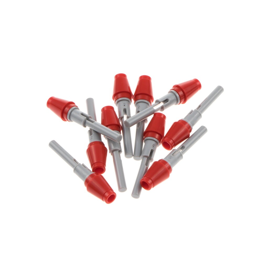 その他 lisaloha 10x Lego Technic Pin 1/2 BAR 2L Light Grey Cone 1x1 Red Storey