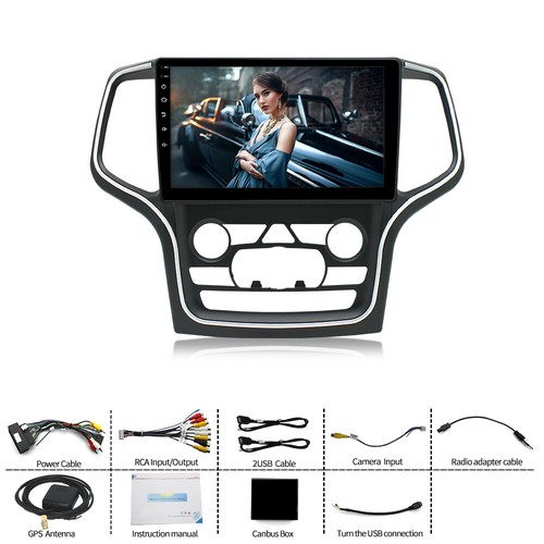 For 2014-2022 Jeep Grand Cherokee Stereo Radio GPS Navigation FM BT 10.1" Player - Picture 20 of 23
