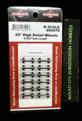 InterMountain Railway 60070 N scale 33'' Wheels | High Detail | 12 axle pack