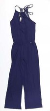 F&F Womens Blue Polyester Blend One Piece Size 8 Tie