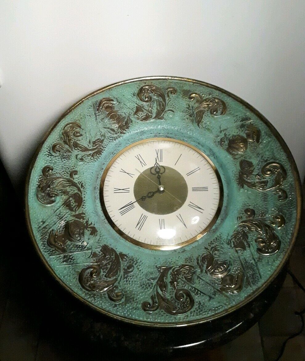 Vintage Sessions 1950s Turquoise 18" Electric Wall Clock eBay