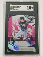 2019 Panini Chronicles #25 Christian Yelich Phoenix SGC 10 Pink Prizm /25