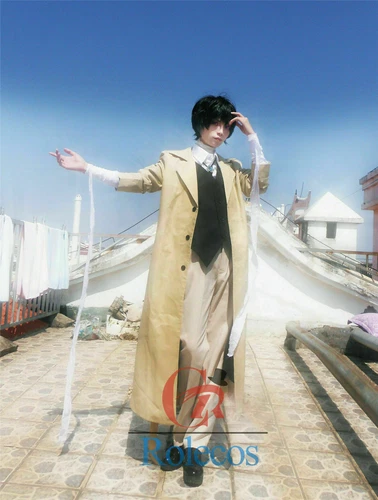 Bungou Stray Dogs Osamu Dazai Cosplay Costume Uniform Comic-con Halloween Wig - Bild 7 von 13