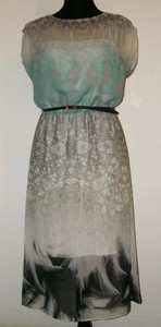 warehouse feather print midi shirt dress