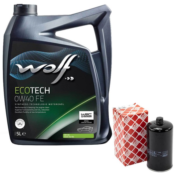 MotoröL Set 0W40 5 Liter + ÖLfilter 37559 FüR VW Transporter IV Bus Kasten 2.5-image