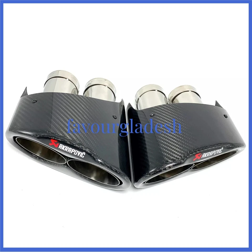 1 пара выхлопных наконечников из углеродного волокна Akrapovic для Audi RS3 RS4 RS5 RS6 A3 A4 A5 A6 - Изображение 2 из 4