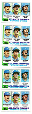 1982 Topps #502 BRETT BUTLER / STEVE BEDROSIAN Rookie 5 card lot ...