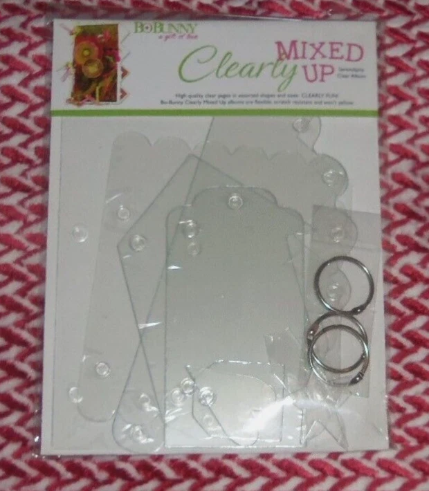 BoBunny Clearly Mixed Up Serendipity Clear Scrapbook Album New - Image 4 of 4