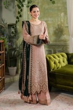 Designer Pakistani Embroidered Chiffon Suit for Bollywood-Inspired Weddings