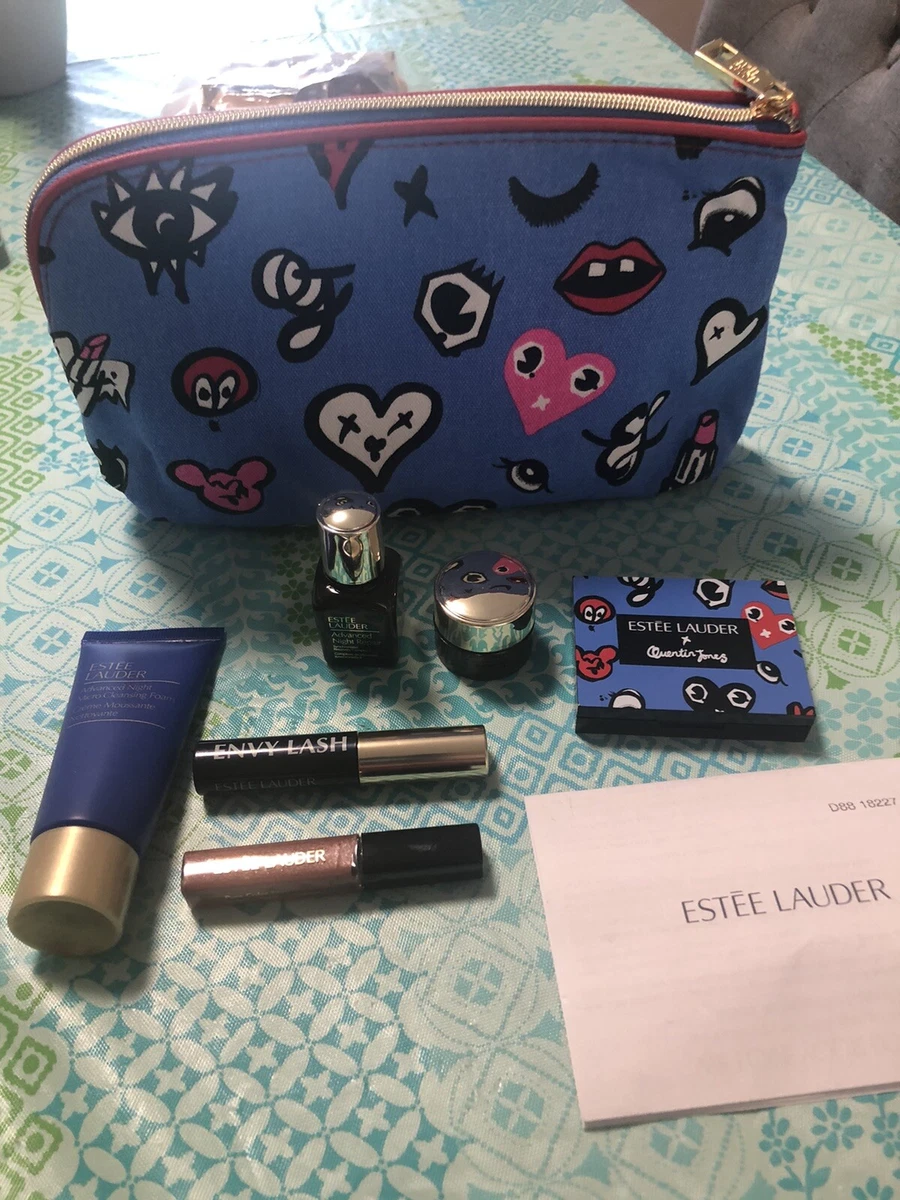 Estee Lauder Bonus Set w 6 Products. Blue Makeup Bag eBay