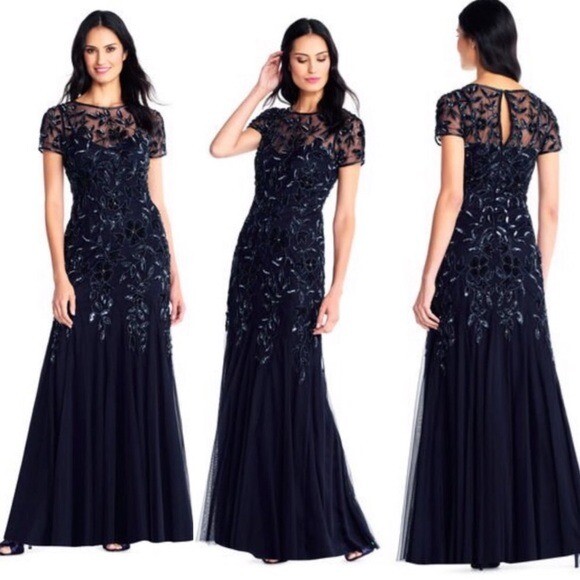 beaded occasion dress Long Formal Prom Fitted Beaded Dress by Andrea & Leo A1257