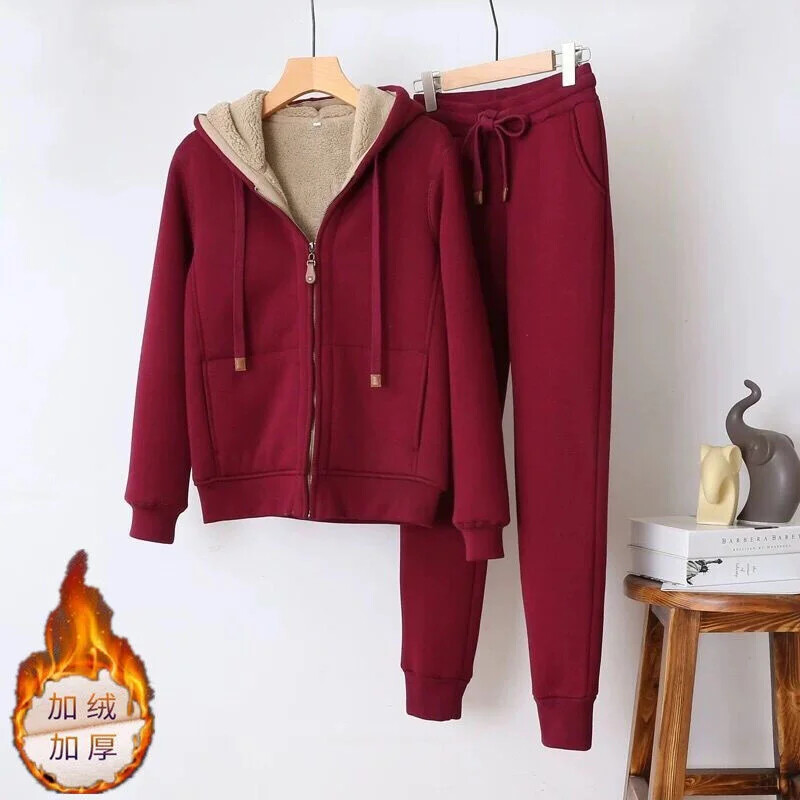 Sweatshirt Sweatpants 2piece Suit Women Sports Sets Coat Trousers 2-piece Sets-image