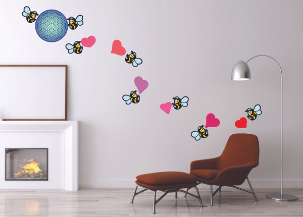 Wandtattoo Bienen Wandaufkleber FüR Kinderzimmer Wandsticker 17-image