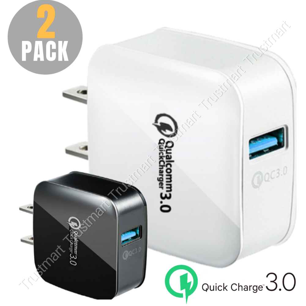 PACK 18W QC Fast Quick USB Plug Wall Charger Adapter For