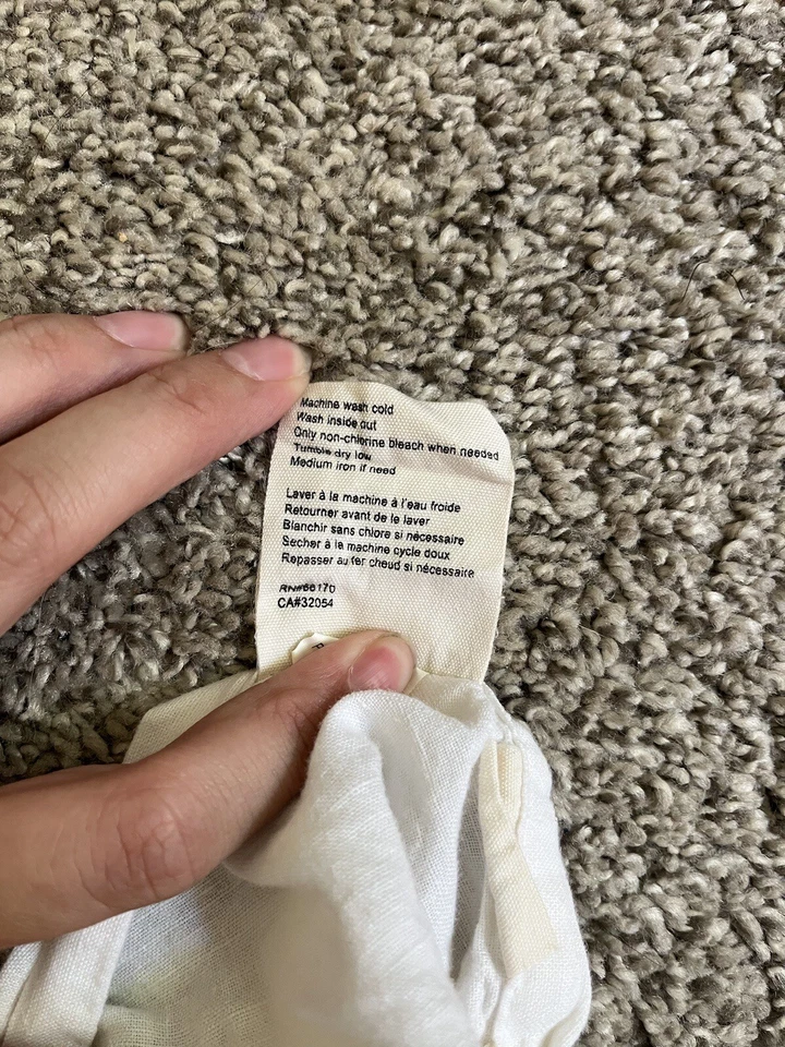 Juego de 2 fundas King Anthropologie marfil mezcla algodón/lino Foto 2 de 4