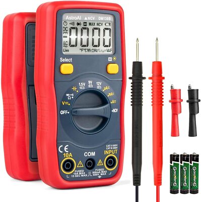 AstroAI Digital Multimeter Autorange TRMS 4000 Counts Multimeter mit LCD Anzeige