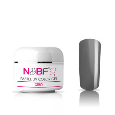UV Farb Pastell Gel 5 ml Grey | Grau Pastel Color Gel Nails | dezent hell sanft