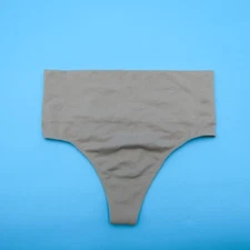 Mindd Medium Large Beige Ecocare Firm Control Shaping Thong Panty High Waist New