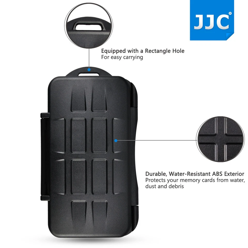 JJC Water-resistant Memory Card Case Holder Storage for 3 XQD + 4 SD SDHC Cards - Image 4 of 4