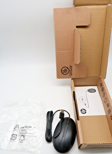 HP Wired Desktop 320M Mouse Halley USB Mouse DIB L96910-001 Open Box - Picture 6 of 6