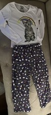 Brand New Joe Boxer cat and raindbow pajama set size M 7/8 for kids