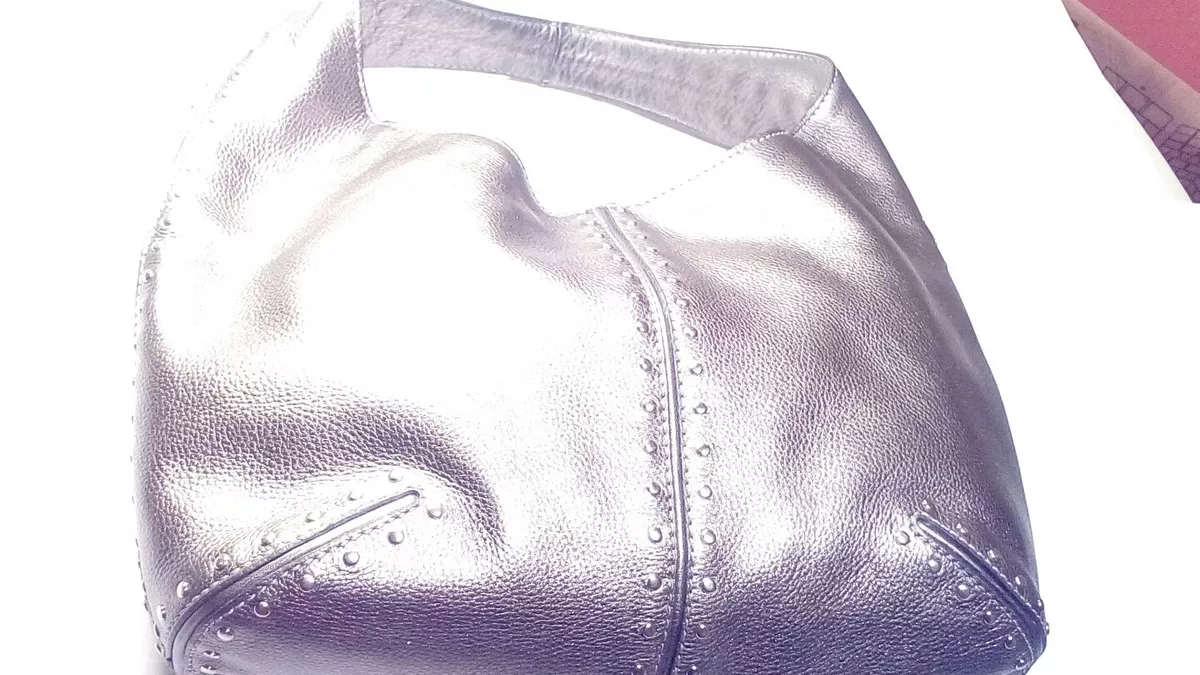 Michael kors hotsell silver metallic tote