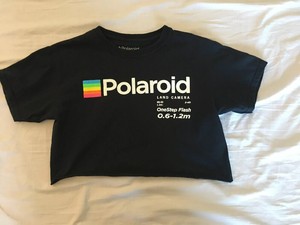 polaroid shirt crop top