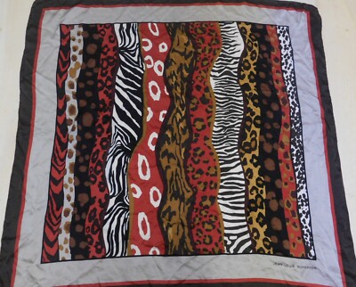VINTAGE WOMEN'S 100% PURE SILK SILK SILK SOIE SCARF (1376) 82cm x 88cm