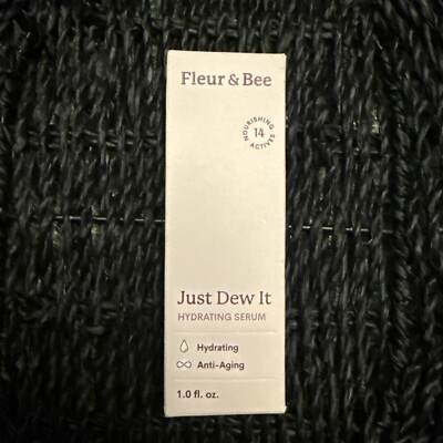 FLEUR & BEE Just Dew It Hydrating Serum Anti-aging Hyaluronic Acid 1 oz NIB (a