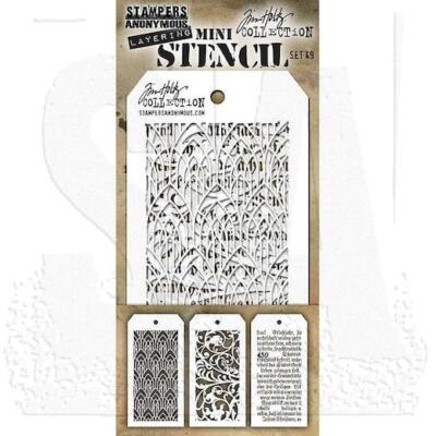 Tim Holtz Mini Layering Schablonen Set #49 - MST049