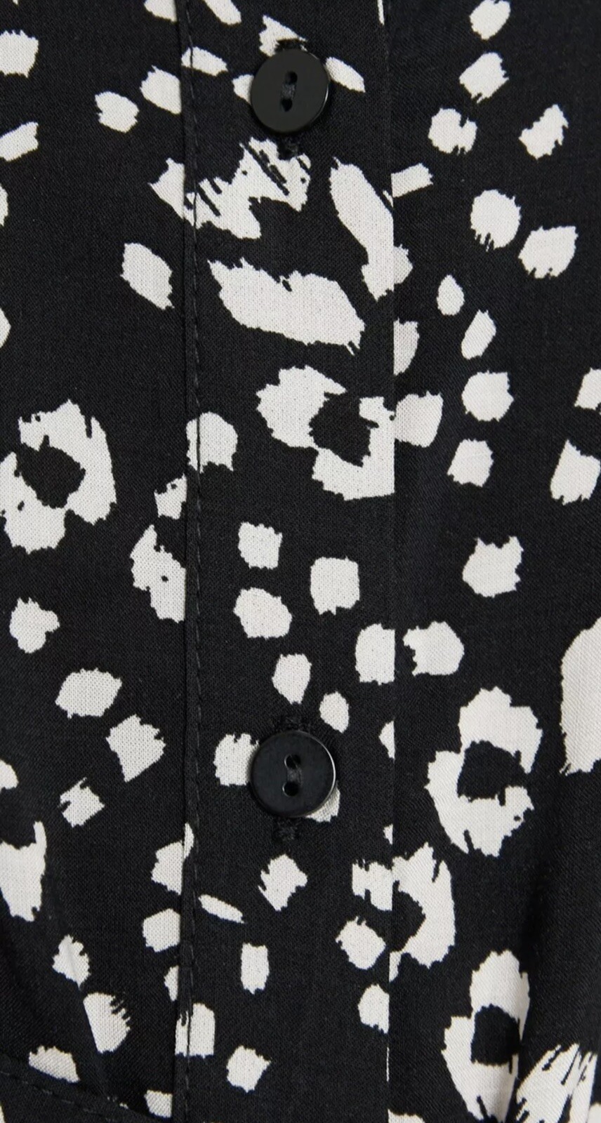 *SOLD OUT* NEW ZARA BLACK LEOPARD PRINT MIDI SHIRT DRESS SIZE XL image 4