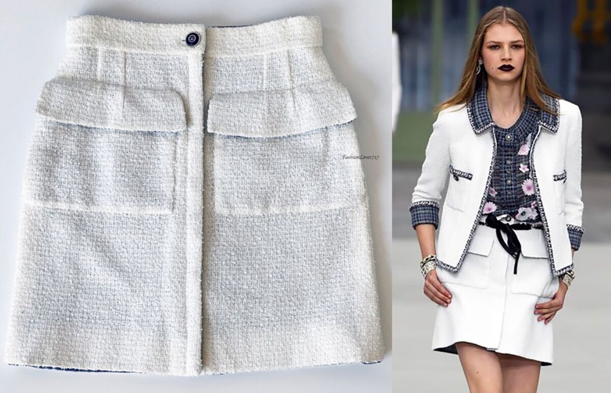NWT $2600 CHANEL 20C ECRU WHITE CC BUTTON TWEED RUNWAY MINI NWT $2600 CHANEL 20C ECRU WHITE CC BUTTON TWEED RUNWAY MINI