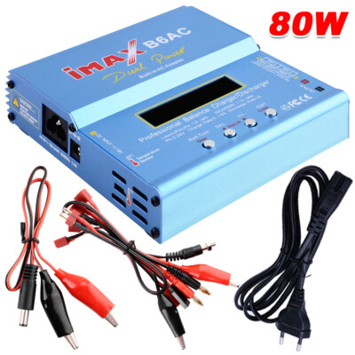 iMAX B6AC 80W LCD-Bildschirm Digital RC Li-Ion LiPo NiMh Akku Balance Ladegerät