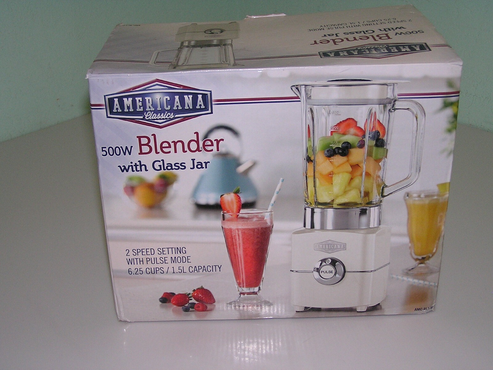 Americana Classics 500W Blender with Glass Jar 2 speed New f