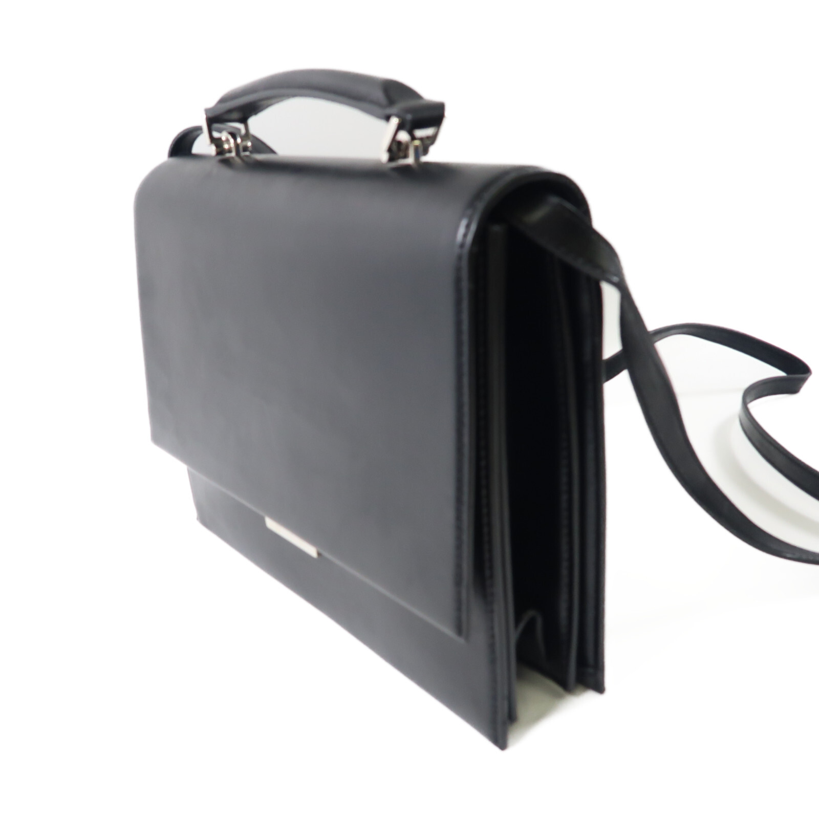 Borsa da lavoro SAINT LAURENT YSL SHW borsa a 2 vie MAWG A00065 Babylon pelle nera