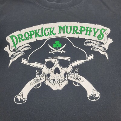 DROPKICK MURPHYS Pirate Skull & Cross Swords T-SHIRT Mens All Size