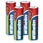 4 x Lithium Ionen Akku Wilhelm 3,7 V 800 mAh Typ 14500 Li Ion AA