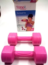 TONE FITNESS DUMBBELLS 2.5 LBS EACH BRIGHT PINK