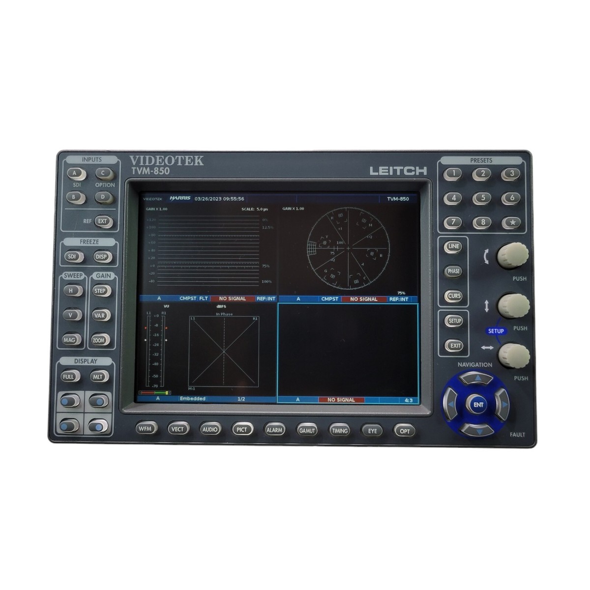 Videotek Leitch TVM-850 Waveform Vector Monitor | Tested Working