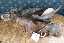 Schleich 4 FIGURES - 2006 T Rex - 2004 T Rex - 2007 Spinosaurus - 2002 Mastodon