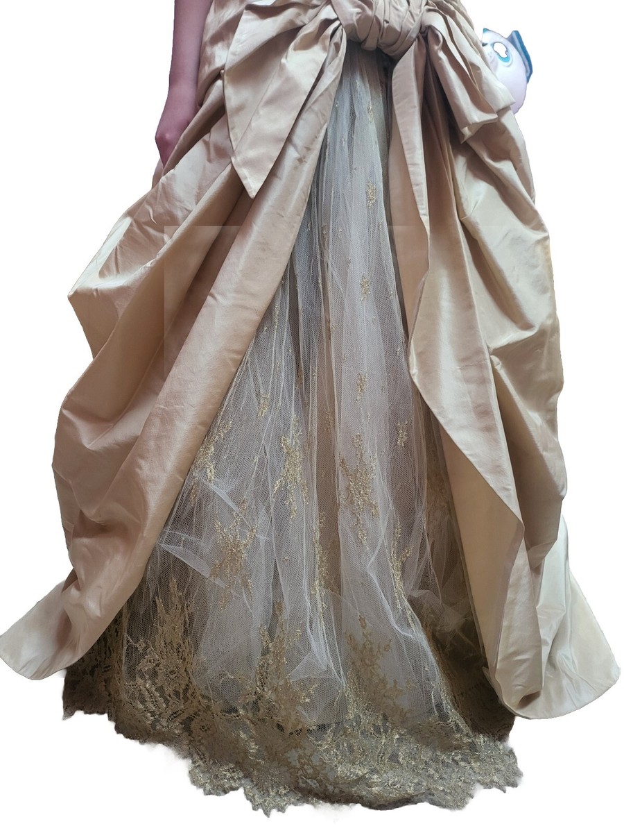 Max Chaoul evening wedding prom dress Handmade France Size 42