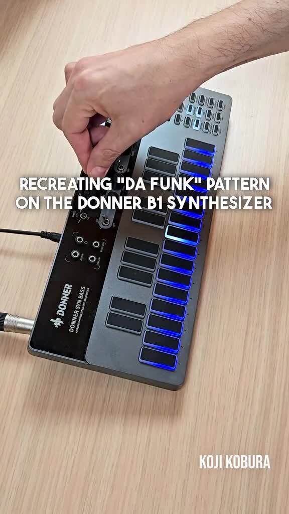 Donner B1 Analog Bass Synthesizer and Sequencer with Intuitive