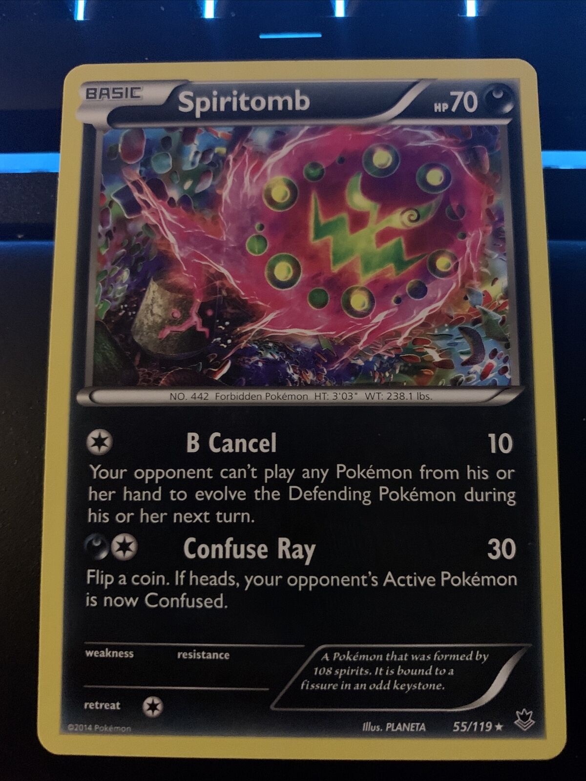  Pokemon - Spiritomb (55/119) - XY Phantom Forces - Reverse Holo  : Toys & Games